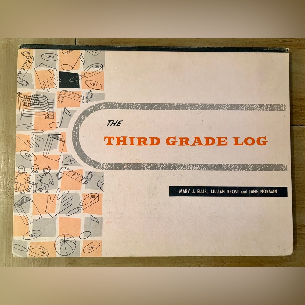 Vintage Lesson Plan Book THIRD GRADE 1958 Classroom Log MCM Art Education